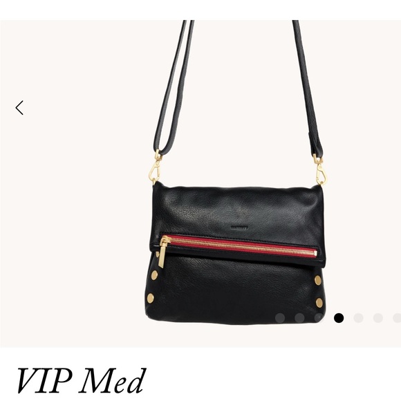 Hammitt VIP Medium Black/Brushed Gold Red Zip - Picture 2 of 14